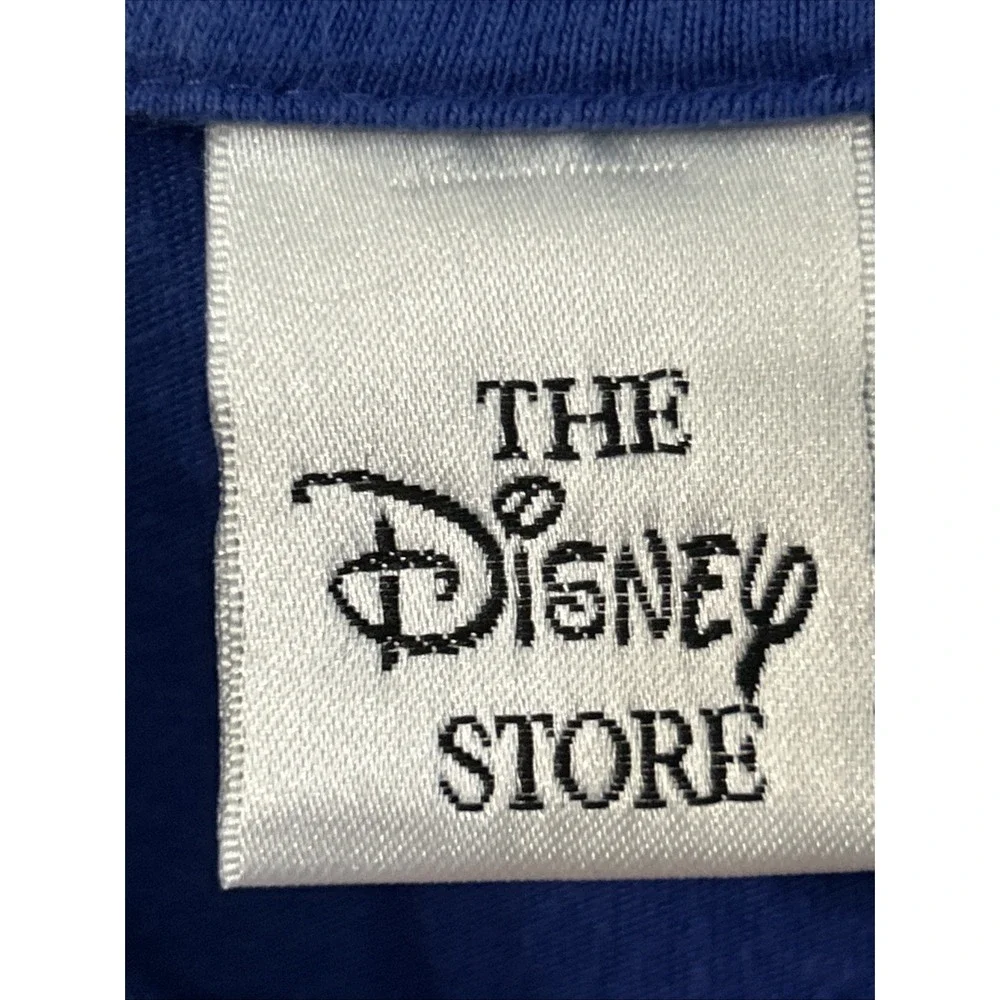 Vintage The Disney Store Mickey & Pluto Pocket T Shirt Sz Med Blue